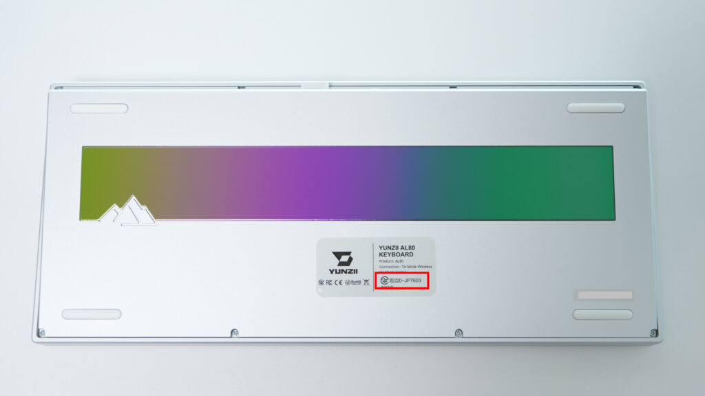 YUNZII AL80 技適認証マークあり