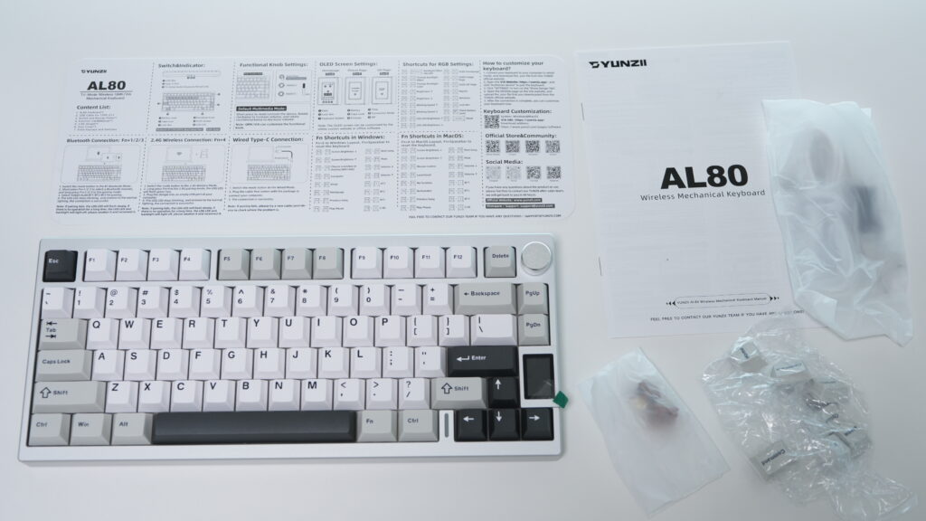 YUNZII AL80 同梱物一覧