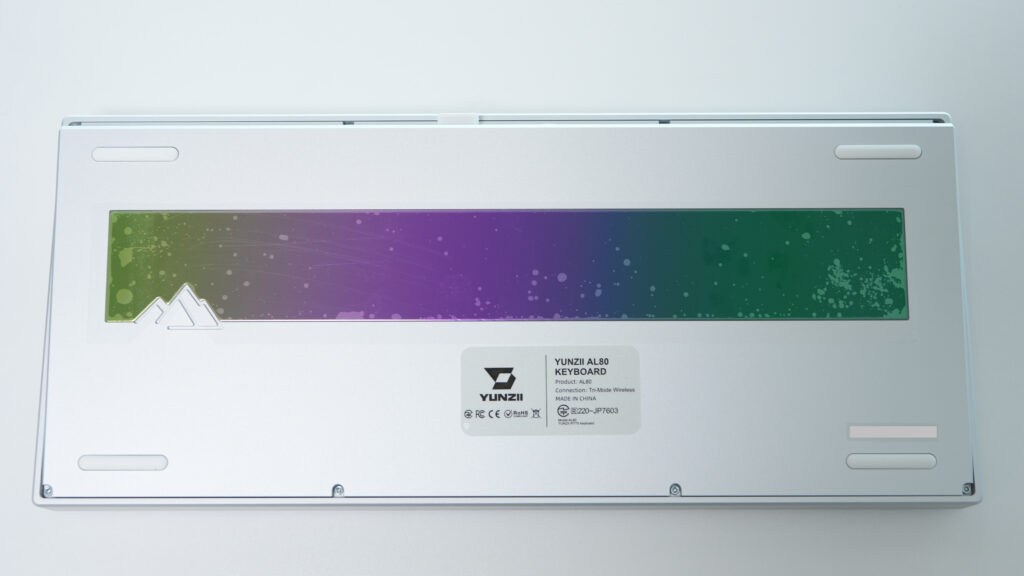 YUNZII AL80 底面のメタルプレートの保護シート