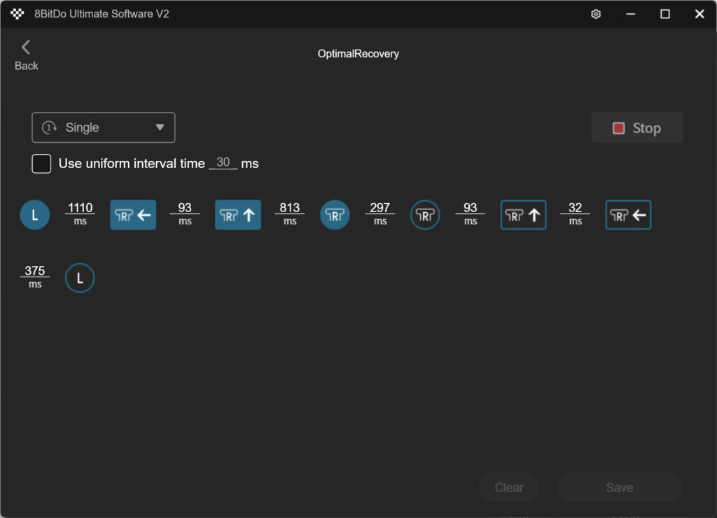 8BitDo Ultimate 2 Bluetoothのマクロの設定2