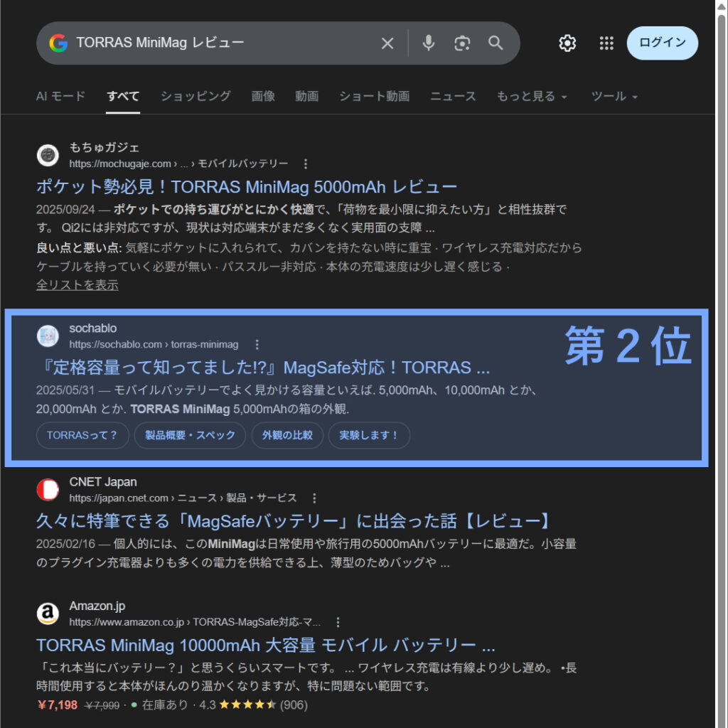 （検索２位）TORRAS MiniMag