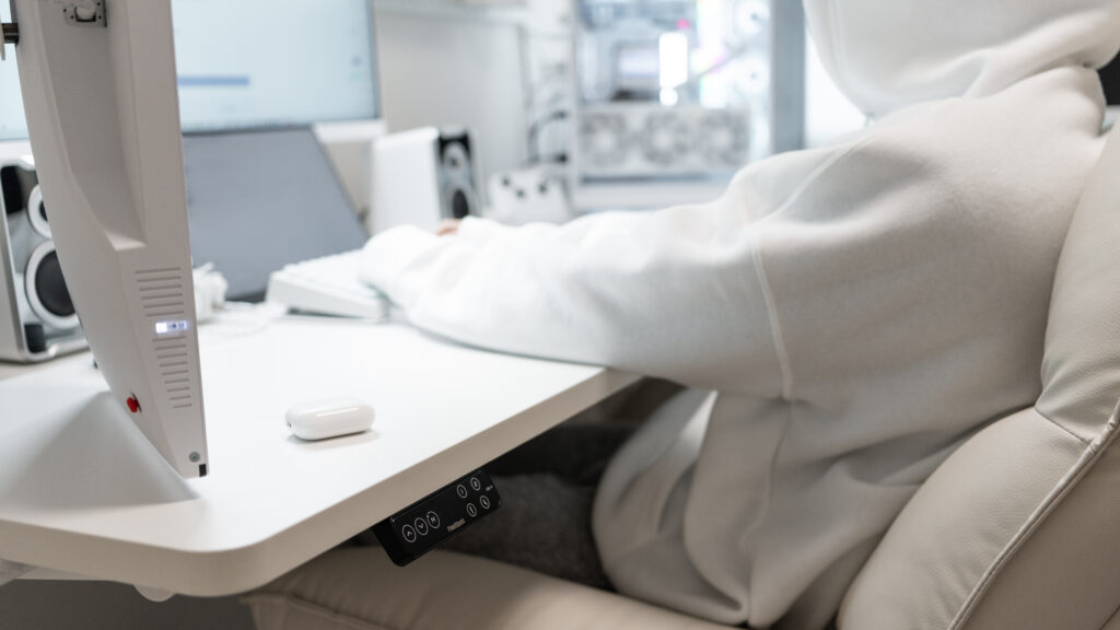 FlexiSpot Lotus Proに座ってブログ記事の作成